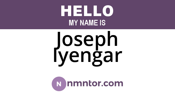 Joseph Iyengar