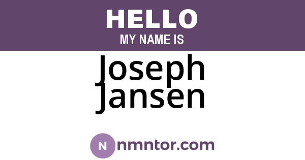 Joseph Jansen