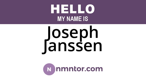 Joseph Janssen