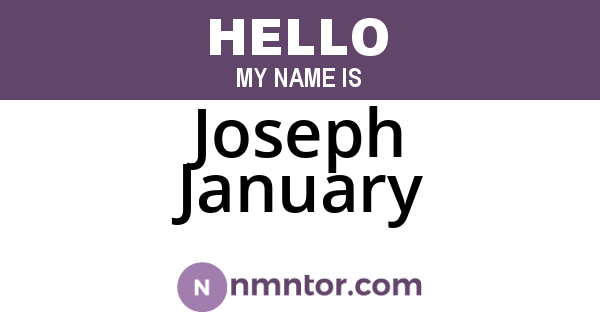 Joseph January