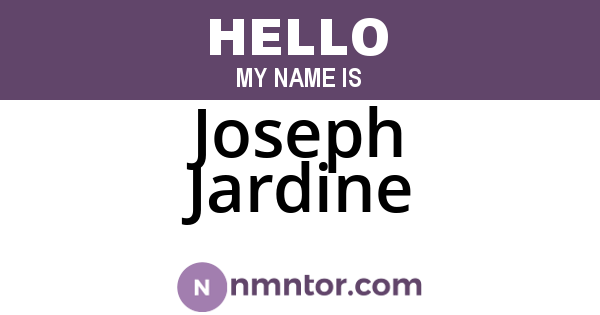 Joseph Jardine