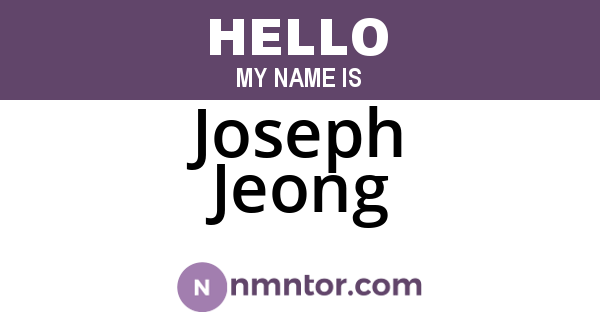 Joseph Jeong