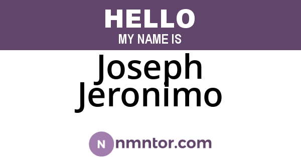 Joseph Jeronimo