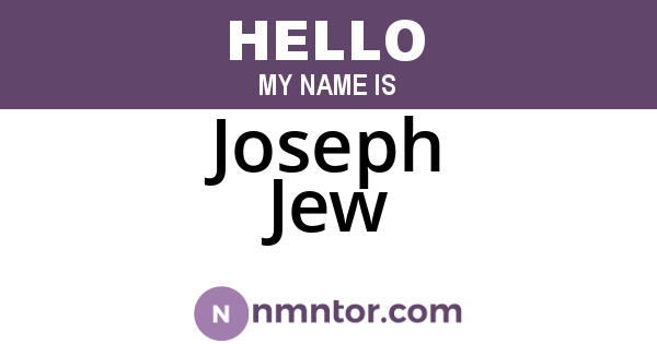 Joseph Jew