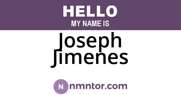 Joseph Jimenes