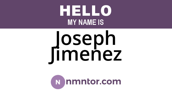 Joseph Jimenez