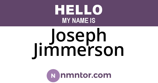 Joseph Jimmerson