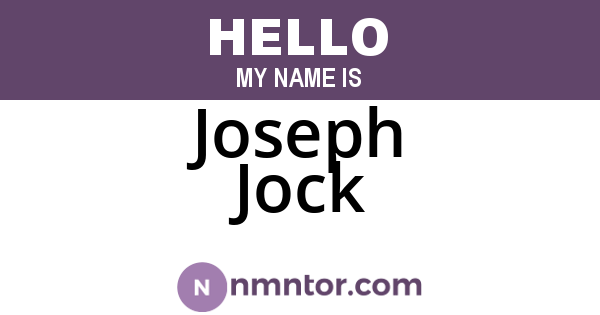 Joseph Jock