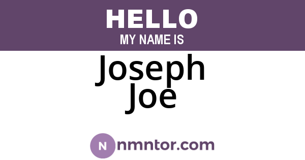Joseph Joe