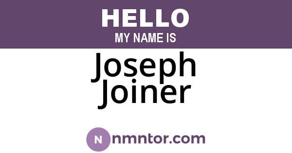 Joseph Joiner