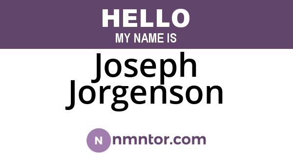 Joseph Jorgenson