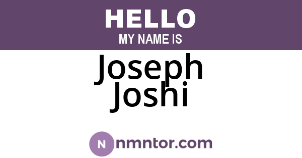 Joseph Joshi