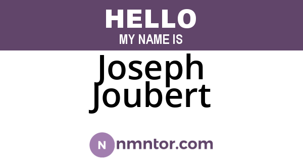Joseph Joubert