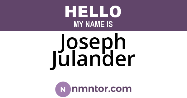 Joseph Julander