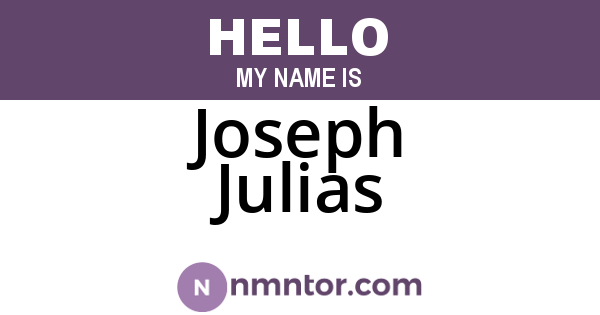 Joseph Julias