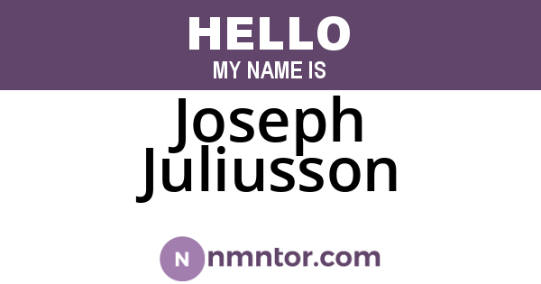 Joseph Juliusson