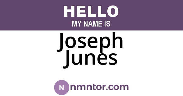 Joseph Junes