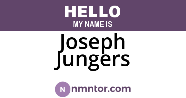 Joseph Jungers