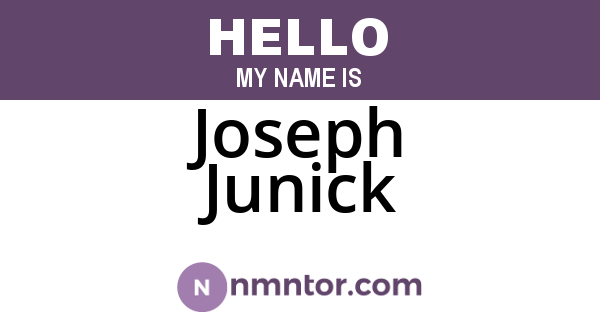 Joseph Junick