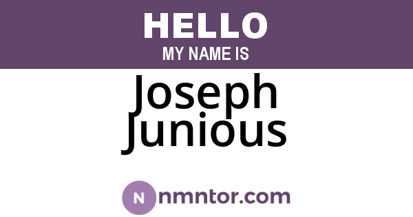 Joseph Junious