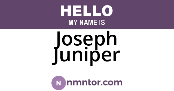 Joseph Juniper