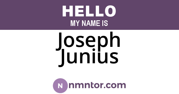Joseph Junius