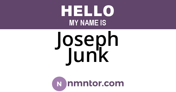 Joseph Junk