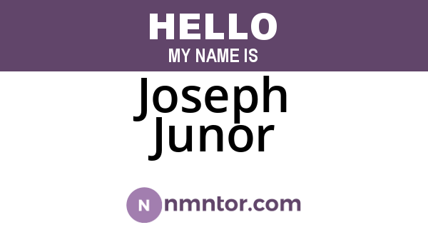 Joseph Junor