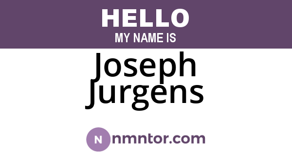 Joseph Jurgens