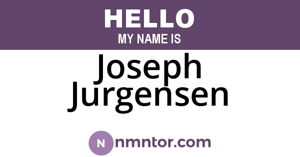 Joseph Jurgensen