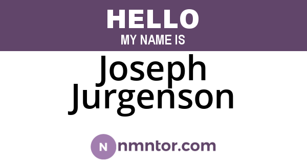 Joseph Jurgenson