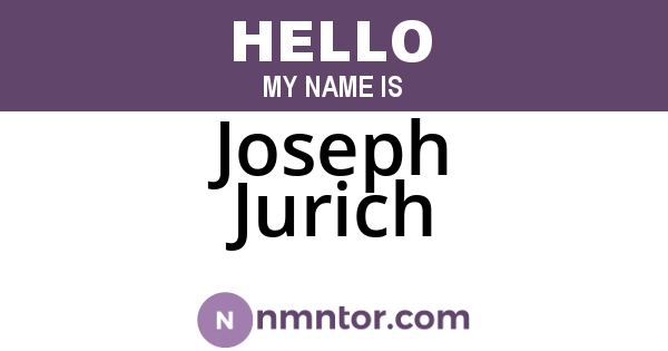 Joseph Jurich