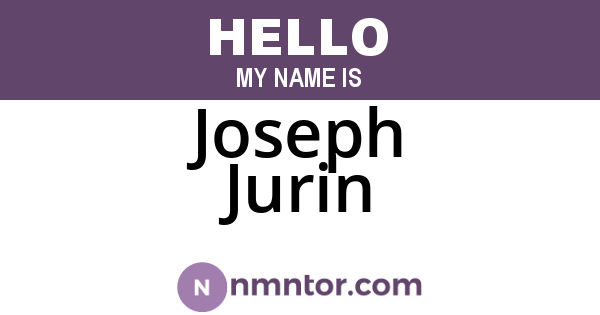 Joseph Jurin