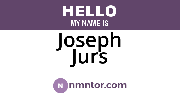 Joseph Jurs