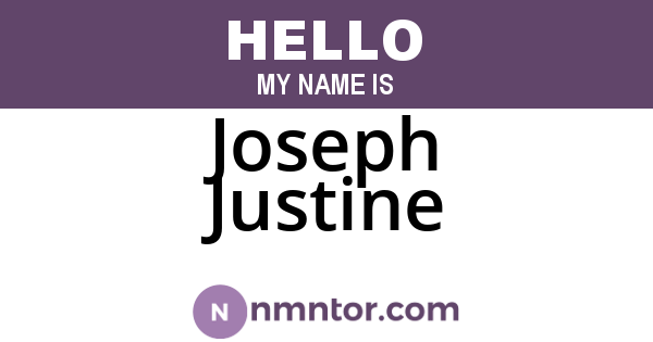Joseph Justine