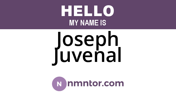 Joseph Juvenal
