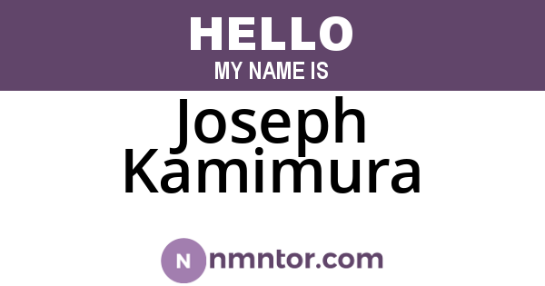 Joseph Kamimura