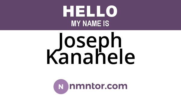 Joseph Kanahele