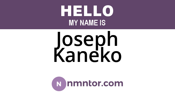 Joseph Kaneko