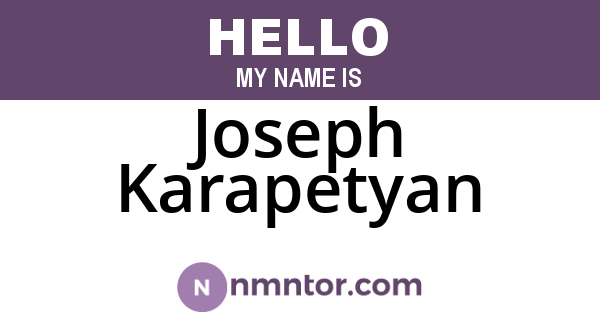 Joseph Karapetyan