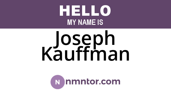 Joseph Kauffman