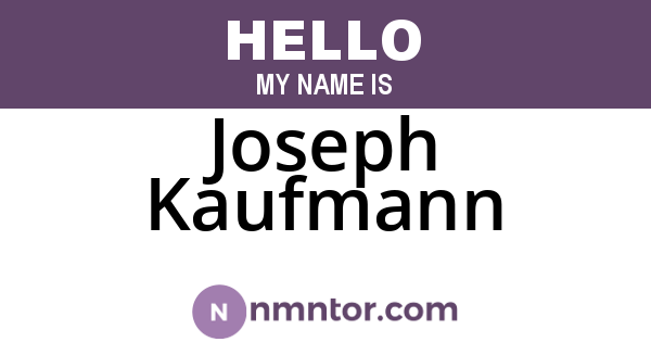 Joseph Kaufmann