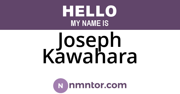 Joseph Kawahara