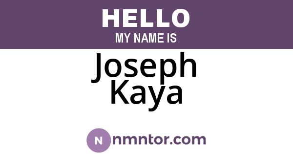 Joseph Kaya