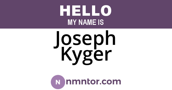 Joseph Kyger