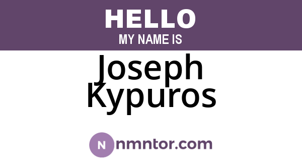 Joseph Kypuros
