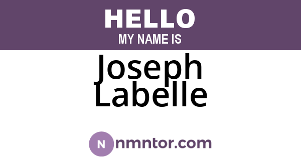 Joseph Labelle