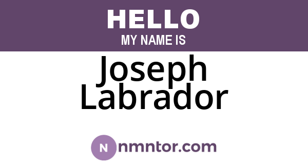 Joseph Labrador
