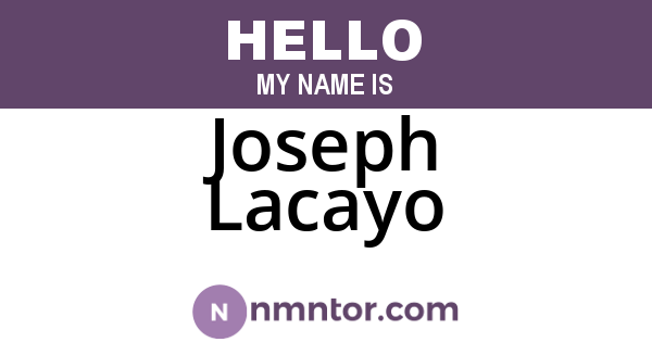 Joseph Lacayo