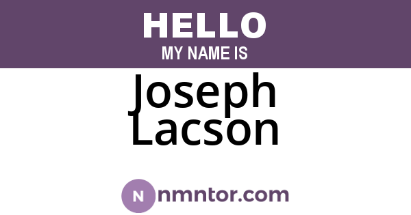 Joseph Lacson